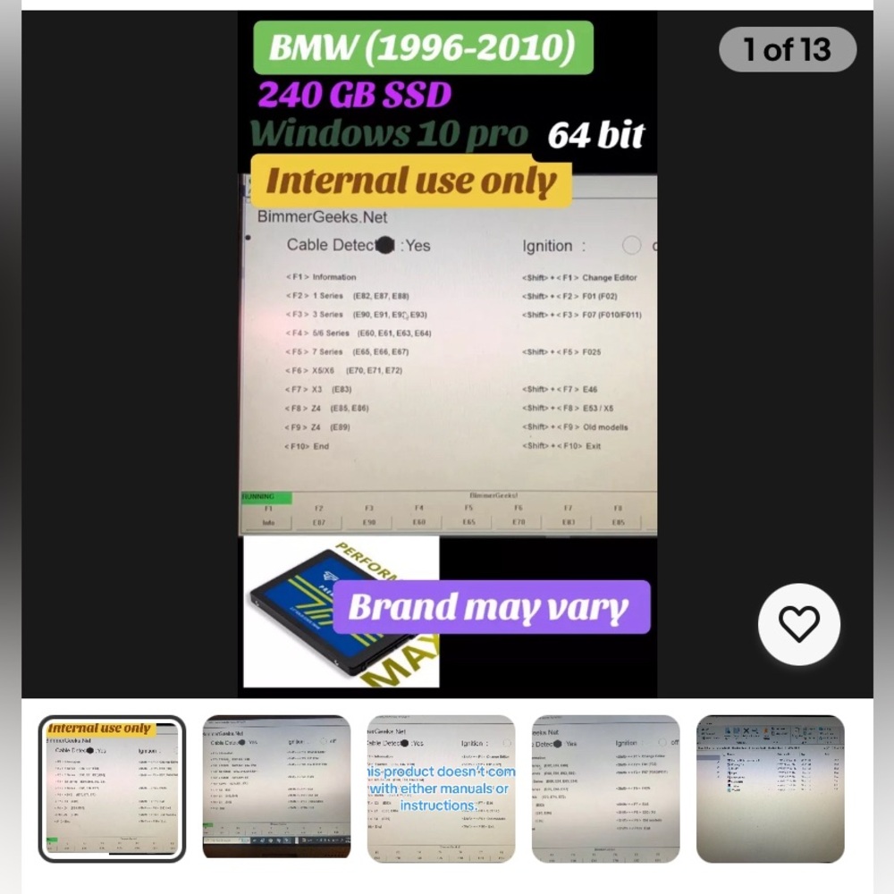 ❎Make A Laptop Scanner With 240 GB SSD Fit For Some BMW Models - INPA-Read -
